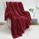 Flannel Fleece Throw Blanket for Sofa Soft Blanket Solid- Grey - Image 2