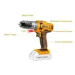 INGCO Cordless Impact Drill 20V, 2x2Ah - Image 2