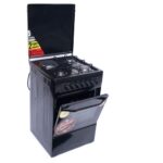 Blueflame Cooker C5031E-Black 50x50Cm 3 Gas Burners+ 1 Hot Plate With Electric Oven ( Made In Turkey ) - (2 YRS GUARANTEE) - Black