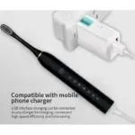 Electric Toothbrushes With extra Brush Heads Gift-BLACK - Image 4