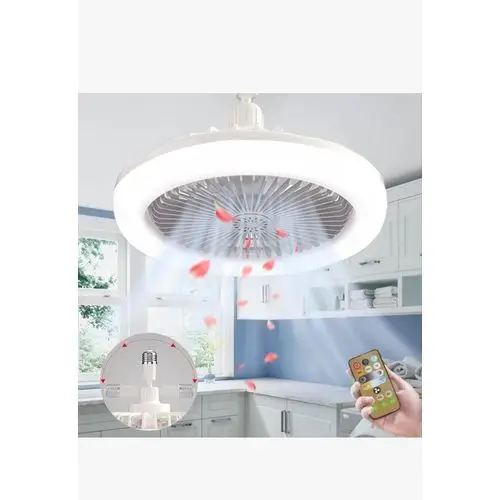 LED ceiling fan light with remote control fitted in a kitchen, cool white light — Electromart Uganda