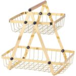 2- Tier Countertop Fruit Basket- Gold