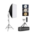 100W Photography LED Light Bulb with Remote Control & Tripod Stand