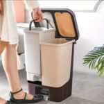 20L Classic Double-Sided Detachable Dustbin with Step Pedal