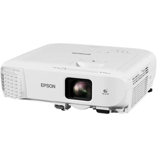 Epson EB-X49 Projector Epson EB-X49 white projector with lens, angled view — Electromart Uganda