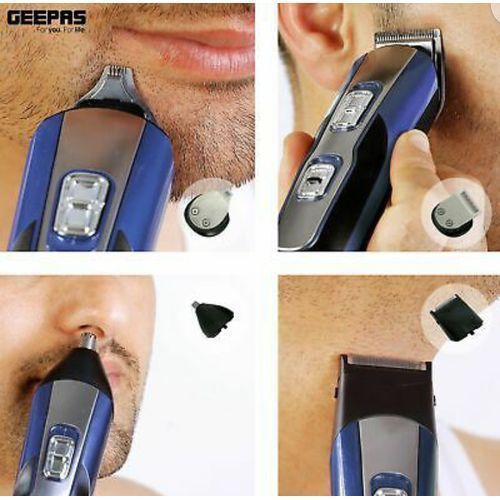 Geepas 11-in-1 cordless grooming kit trimming beard, ear and hair — Electromart Uganda