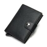 Men leather Credit Card Holder - black