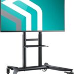 Conference Mobile TV Stand on Wheels – Black