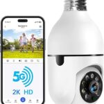Light Bulb Security Camera – 2K WiFi (2.4GHz & 5G)