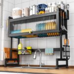 Over-Sink Dish Rack Drainer with Cover – Space-Saving Kitchen Organizer