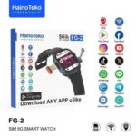 Haino Teko FG-2 5G Smart Watch – Android Smartwatch with SIM, Camera & GPS (Black)