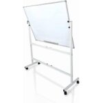 Double-Sided Magnetic Moveable Whiteboard (90cm × 120cm) – With Free Markers & Eraser