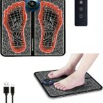 EMS Foot Massager Mat, Portable Foot Massager, There are 8 Modes and 19 Gears