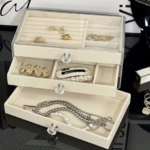 3-Layer Elegant Jewelry & Accessory Trunk