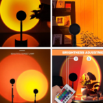 Wisfunlly Sunset Lamp Projector – Multicolor Changing LED Ambient Light