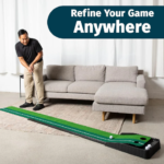 Indoor Golf Practicing Mat Set – 3M Putting Mat with Clubs & Balls