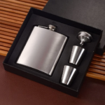 Portable Stainless Steel 7oz Pocket Hip Flask – Whiskey & Liquor Travel Flask