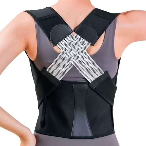 Adjustable Back Stretcher & Posture Corrector Adjustable back stretcher and posture corrector brace worn over the shoulders and lower back — Electromart Uganda